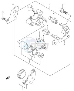 RM85 (P3-P28) drawing REAR CALIPER (MODEL K2 K3 K4)