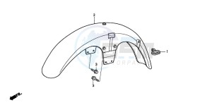 CG125 drawing FRONT FENDER