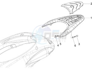 Liberty 150 4t e3 drawing Rear luggage rack