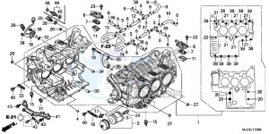 GL1800BG GOLDWING - F6B UK - (E) drawing CYLINDER BLOCK