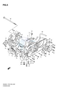 AN400 (E3-E28) Burgman drawing CRANKCASE (AN400L1 E3)