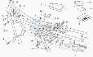 California 1100 EV PI Cat. Stone/Touring PI Cat drawing Frame