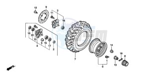 TRX500TM drawing FRONT WHEEL