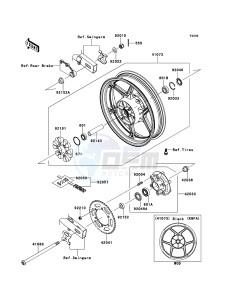 NINJA 250R EX250KBF GB XX (EU ME A(FRICA) drawing Rear Hub