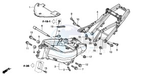 CBR900RE drawing FRAME BODY (CBR900RR2,3)