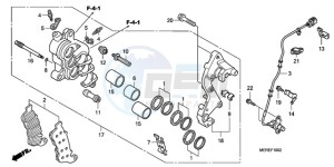 CBF600NA9 Europe Direct - (ED / ABS) drawing FRONT BRAKE CALIPER (R.) (CBF600SA/NA)