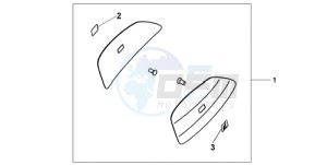 XL700V9 France - (F / CMF SPC) drawing 29L PANNIER COLOUR PANEL SET SHASTA WHITE