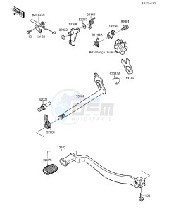 KSF 250 A [MOJAVE 250] (A1-A2) [MOJAVE 250] drawing GEAR CHANGE MECHANISM