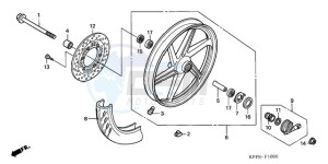 CBR125RW9 France - (F / CMF WH) drawing FRONT WHEEL