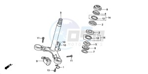 CG125 drawing STEERING STEM