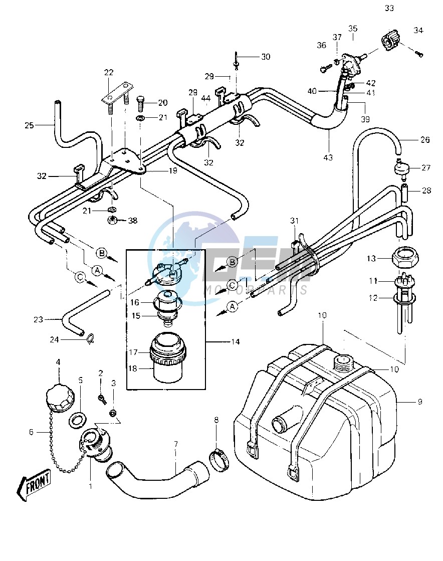 FUEL TANK   -- 84-86 JS440-A8_A9_A10- -