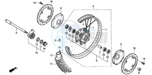 XL650V TRANSALP drawing FRONT WHEEL