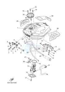 MTM690 XSR700 (B347 B347 B347 B347) drawing FUEL TANK