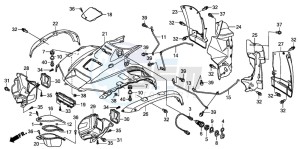 TRX500FPE drawing FRONT FENDER