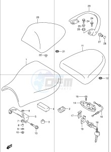 GSX1300R (E2) Hayabusa drawing SEAT (MODEL K2)