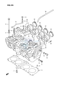 GSX-R750W (E2) drawing CYLINDER HEAD (MODEL R S)