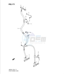 AN650 drawing FRONT BRAKE HOSE (AN650L1 E19)