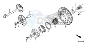 CB1000RF CB1000R 2ED drawing STARTING CLUTCH