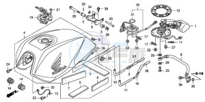 CB1300 CB1300SUPER FOUR drawing FUEL TANK