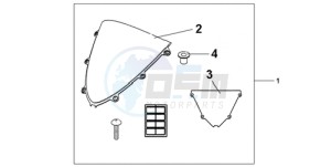 CBR1000RR9 France - (F / CMF TRI) drawing HIGH WIND SCREEN