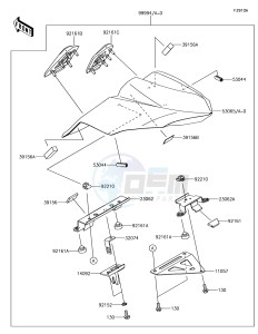 NINJA 650 EX650KJF XX (EU ME A(FRICA) drawing Accessory(Single Seat Cover)