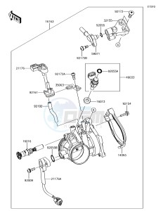 KX450F KX450HJF EU drawing Throttle