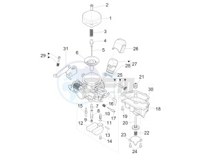 fly 50 4t 2v drawing Carburetor's components