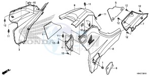 TRX500FE2H Europe Direct - (ED) drawing SIDE COVER/TANK COVER