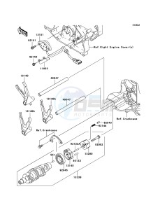 VN2000 VN2000-A2H GB XX (EU ME A(FRICA) drawing Gear Change Drum/Shift Fork(s)