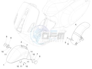 SPRINT 50 4T-3V E2 NOABS (NAFTA) drawing Wheel housing - Mudguard