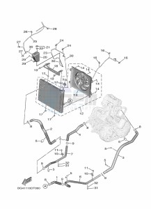 YXF850E YXF85WPAM (BARE) drawing RADIATOR & HOSE