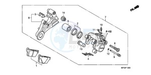 CB600FA Australia - (U) drawing REAR BRAKE CALIPER (CB600F/F3)