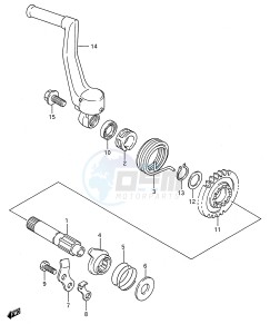 RM125 (E28) drawing KICK STARTER