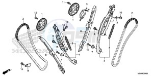 VFR1200XD Europe Direct - (ED) drawing CAM CHAIN/TENSIONER