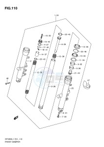 SFV650 (E21) Gladius drawing FRONT DAMPER (SFV650L1 E24)