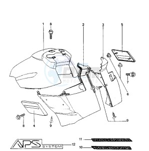 SV GEO - 50 cc drawing FRONT FENDER