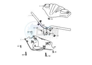 X RACE - 50 cc drawing STEERING HANDLE