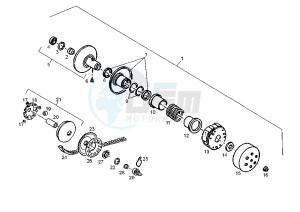 ATLANTIS 50 cc-100 cc 4T - 50 cc drawing CLUTCH