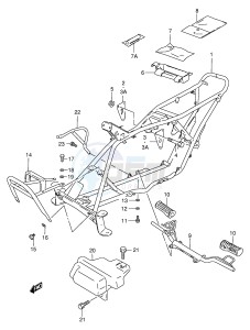 LT50 (P1) drawing FRAME - FOOTREST