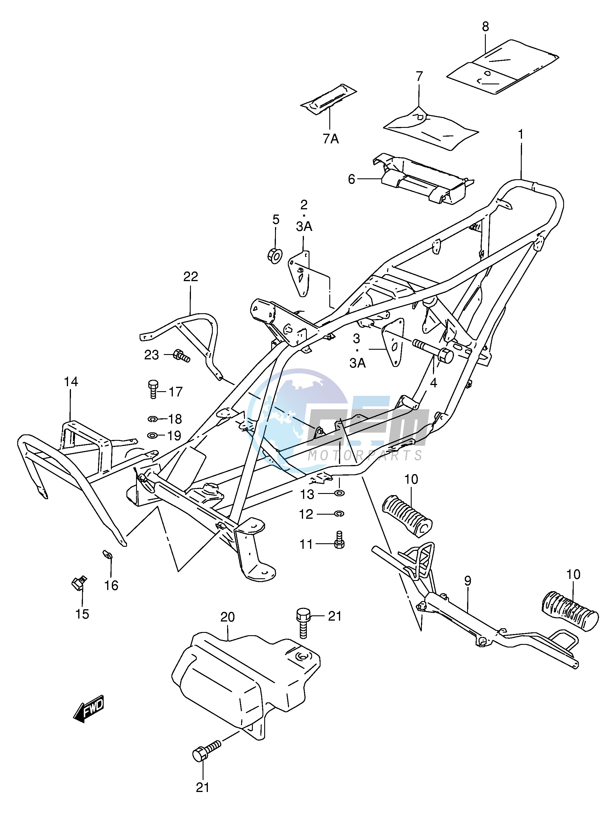 FRAME - FOOTREST