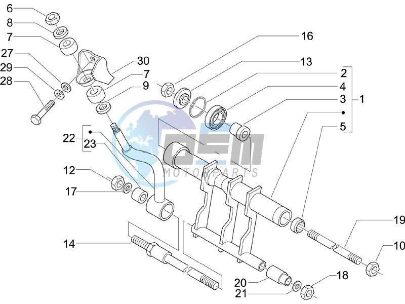 Swinging arm