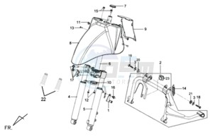 MIO 50 L5-L6 drawing FRONT FENDER / FRONT FORK /  CENTRAL STAND