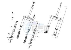 PREDATOR O2 - 50 cc drawing FRONT FORK