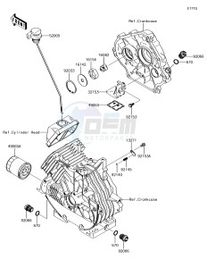 MULE SX KAF400JHF EU drawing Oil Pump