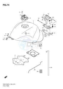 GSX1300R (E2) Hayabusa drawing FUEL TANK (GSX1300RL1 E14)