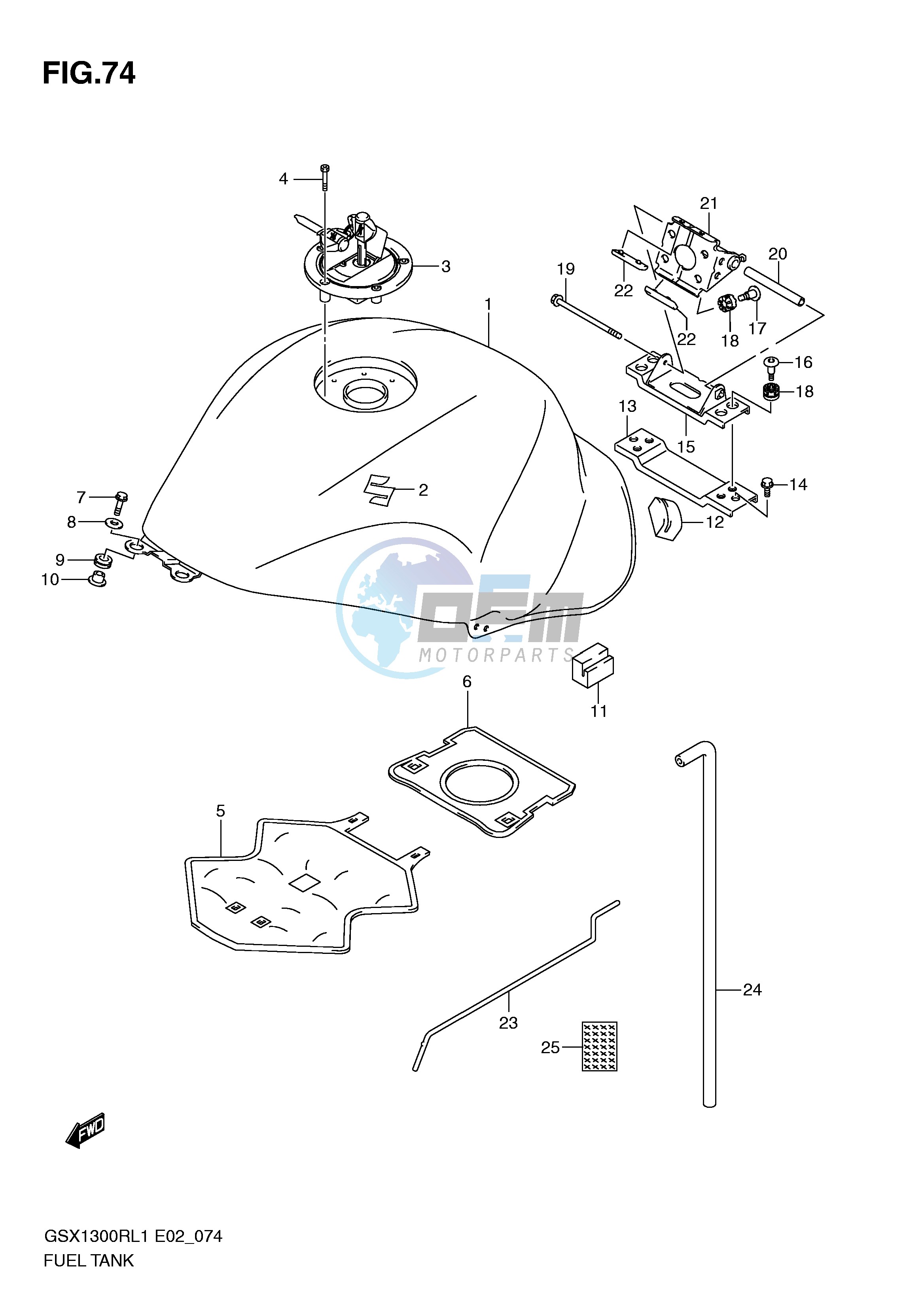 FUEL TANK (GSX1300RL1 E14)