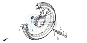 C90CW 70 drawing FRONT WHEEL