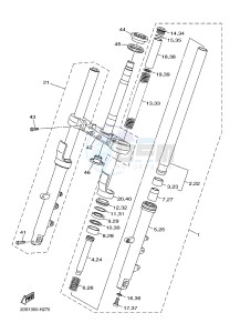 XJ6S ABS 600 DIVERSION (S-TYPE, ABS) (36D5) drawing FRONT FORK