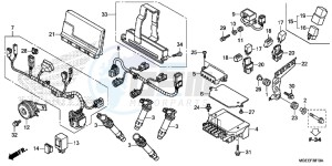 VFR1200FDF VFR1200F Dual Clutch E drawing SUB HARNESS