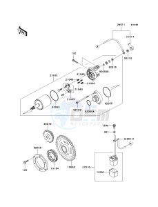 KSV 700 B [KFX 700] (B6F-B9F) B9F drawing STARTER MOTOR-- B9F- -